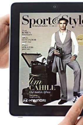 <em>Sport & Style</em> magazine on the iPad.