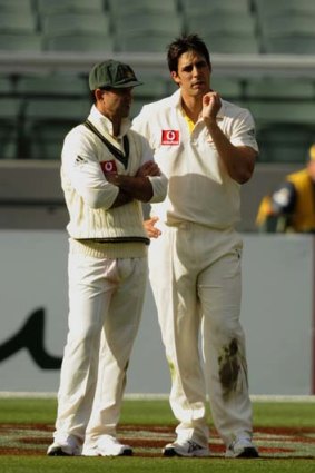 Ricky Ponting and Mitchell Johnson will play a Sheffield Shield match before heading to South Africa.
