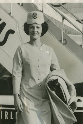 Qantas flight attendant uniforms 1964.