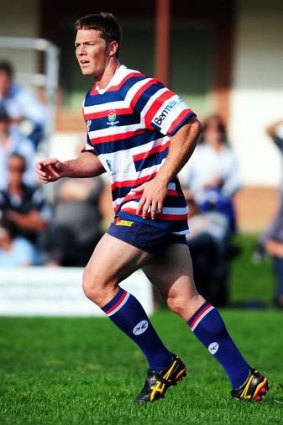 Brumby Clyde Rathbone playing for Easts in Canberra's premier division.