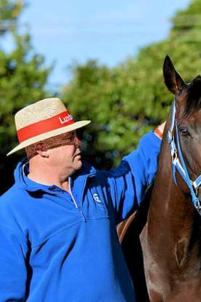 Black Caviar with her trainer Peter Moody.