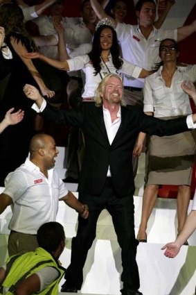 Richard Branson took a swipe at the ACCC during Virgin Blue's 10th birthday celebrations.