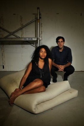 <i>Two by Two</i> playwright Dan Giovannoni with actor Zahra Newman.