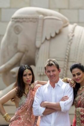 Brett Lee on a visit to India to show off his fashion line and foster interest in Australian-Indian business in 2011.