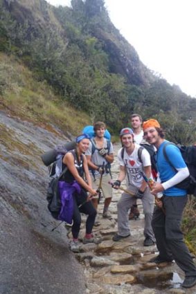 Accused: The group on a trek in Peru.
