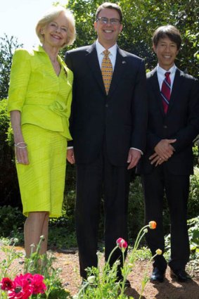 Governor-General Quentin Bryce, new US ambassador John Berry and his spouse Curtis Yee.