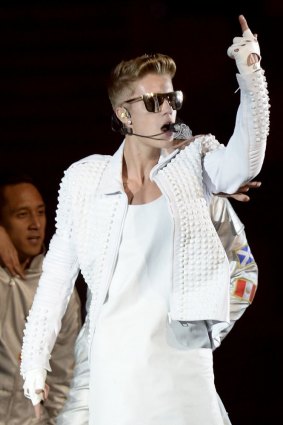 Justin Bieber performs in Brisbane.