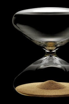 Grains of thought … Newson's soon-to-be-iconic hourglass for Ikepod, made from a single piece of glass.