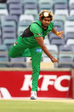 Lasith Malinga in action for the Big Bash League's Melbourne Stars.
