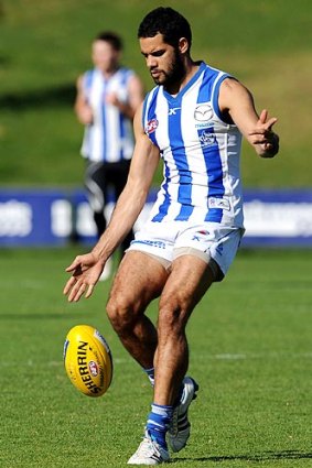 Kangaroos midfielder Daniel Wells.