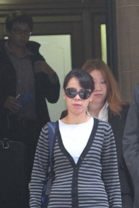 Taking the stand &#8230; Kathy Lin leaves court.