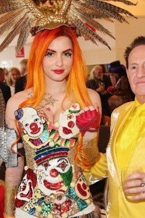 The happy couple: Gabi Grecko shows off her engagement ring with Geoffrey Edelsten.