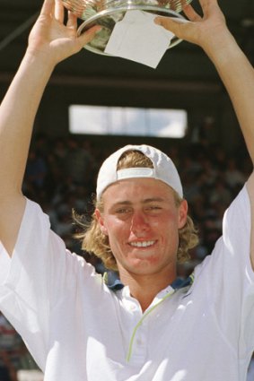 Star on the rise: Lleyton Hewitt in 1998.