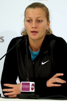 Petra Kvitova after withdrawing from the WTA Championships in Istanbul, Turkey.