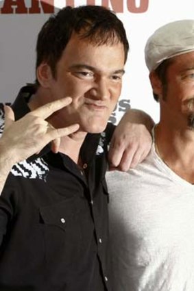 Quentin Tarantino and Brad Pitt in Berlin.