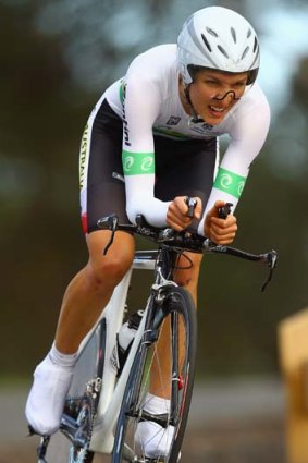Historic ... GreenEDGE's Shara Gillow became the first winner for the team.