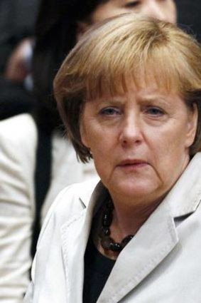 Isolated: German Chancellor Angela Merkel.