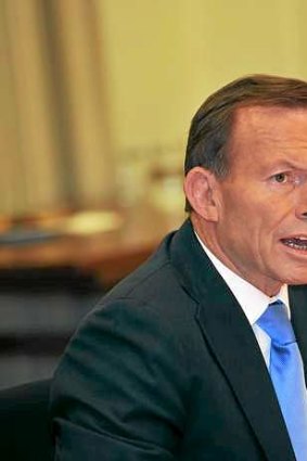 Stand-off: Tony Abbott.