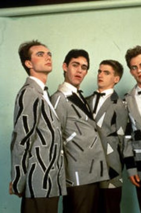 Neil Finn (third from left) in the cosmetically savvy heyday of Split Enz.