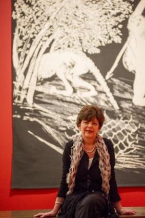 Curator Deborah Hart with one of the Arthur Boyd works on display at the NGA.