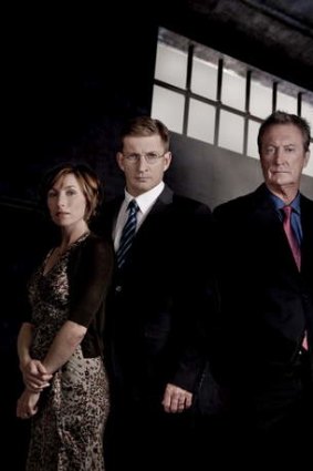 Crime and punishment: Claudia Karvan, David Wenham and Bryan Brown from SBS's <i>Better Man</i>.