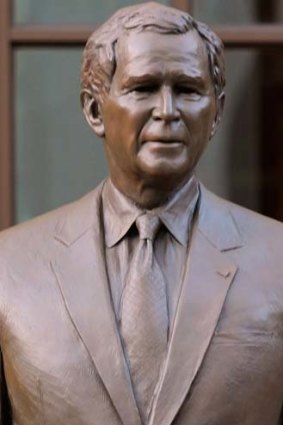 In the same mould: a statue of former US president George W Bush.