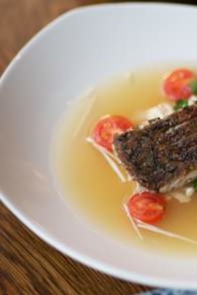 Roast barramundi in lemongrass broth at The Smith in Prahran.