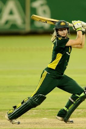 Meg Lanning during a One Day International match between the CBA and England at the WACA.