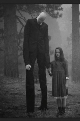 An image of the imaginary bogyman Slender Man.