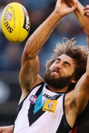 Justin Westhoff has been described by one Crows fan as 'an ugly deliverer of our ugly demise'.