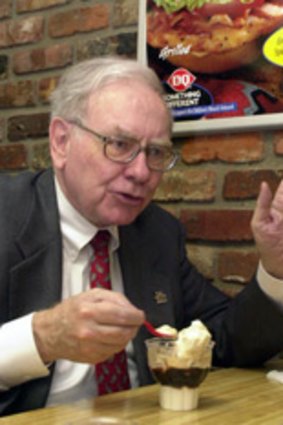 Never mind oysters and champagne - Warren Buffett is just as happy with a Dairy Queen sundae.