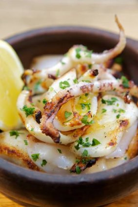 Grilled calamari.