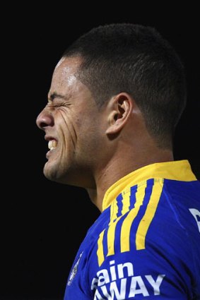 Frustrated ... the Sharks are wary of facing a vengeful Jarryd Hayne on Monday.