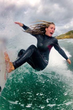 Making waves: Nikki Van Dijk, granted a wildcard, moved into the third round at the Rip Curl Women's Pro at Bells Beach, Victoria.