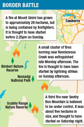A map of Monday's fire activity.