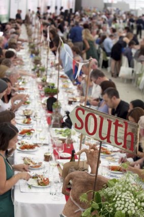 Match point ...  South Coast team's table at the 100 Mile Challenge.