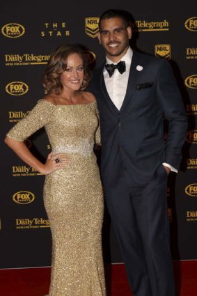Parents-to-be: Greg and Sally Inglis at the Dally M awards last year.