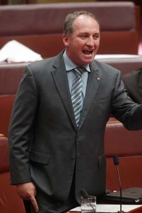 National Party senator Barnaby Joyce.
