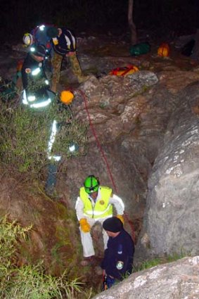 The 2003 rescue at the Bungonia State Recreation Area.