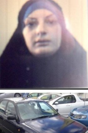 Shoaa Asmar, who took her baby son Omar from an address in Merrylands in a dark blue 1998 model Toyota Corolla (pictured).