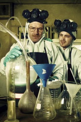 Bryan Cranston and Aaron Paul in <i>Breaking Bad</i>. Tours for fans of the show pass Albuquerque drug detox centres filled with addicts.