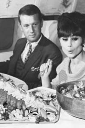 Seven course meals were offered in first class.