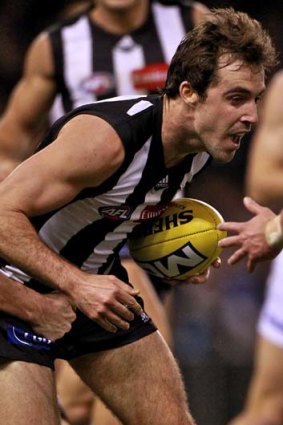 Magpies midfielder Steele Sidebottom is still on the improve at 22, after 85 games.