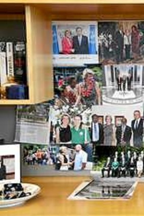 Julie Bishop's photos in her office at Parliament House.