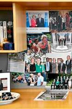 Julie Bishop's photos in her office at Parliament House.