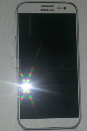 An alleged photo of the Samsung Galaxy S IV, posted on the web by SamMobile on Friday last week.