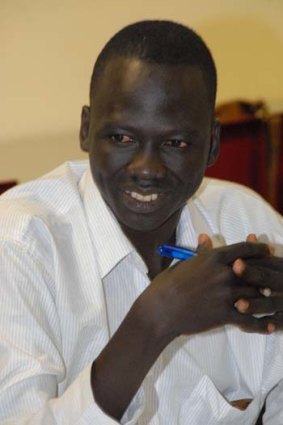 Escaped the horrors of civil war in Sudan to be reunited with his parents in Sydney: Majok Tulba.