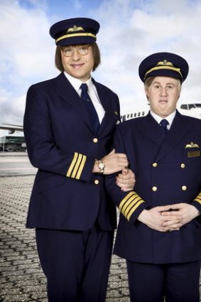 David Walliams (left) and Matt Lucas in <i>Come Fly with Me</i>.