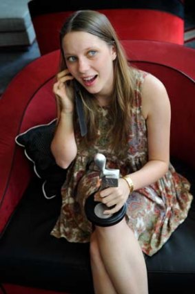 New talent: Brenna Harding on Monday with her Logie.