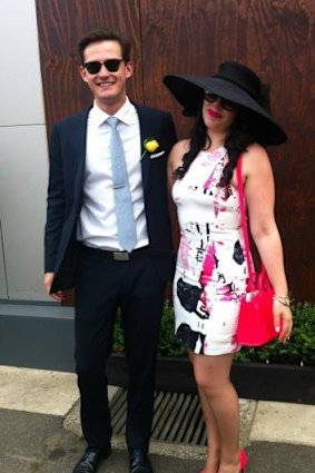 Cavalcade: Francesca Packer Barham arrives with her mystery date, Ben Heenan.